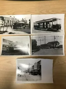 Blackpool und Fleetwood - alte Eisenbahn Postkarte/Foto x5 - Bild 1 von 2