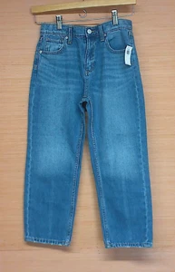 Old Navy High-Rise Slouchy Straight Adjustable Waist Girl's Denim Jeans Size 8 - Picture 1 of 10
