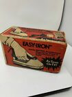 Vintage SISAN EASY-IRON  Steam Iron/Smoother RED Original Box France