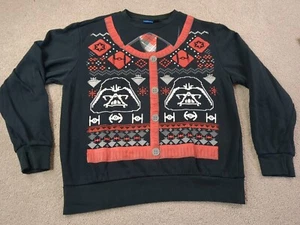 STAR WARS Darth Vader UGLY CHRISTMAS SWEATER Adult Medium Black - Picture 1 of 7