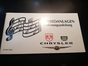 Manual Instrucciones Radio Chrysler 300c Jeep Y Dodge En Alemán E Italiano - Imagen 1 de 7