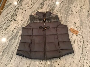 NWT Ruff Hewn Gray Aztec Puffer Vest Plus 1X - Picture 1 of 9