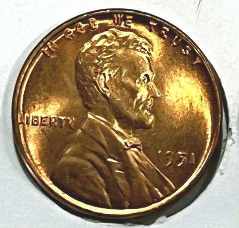 1951 P  GEM  RED HIGH GRADE  UNCIRCULATED  LINCOLN CENT (1 COIN) Cover