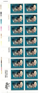 US Stamps Scott #1485 Pane of 16 (8 cents)  Robinson Jeffers- Tagged - Picture 1 of 2