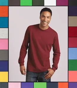Gildan Adult Long Sleeve Heavy Cotton T-Shirt Blank Tee Top Shirts S-3XL G540 - Picture 1 of 21
