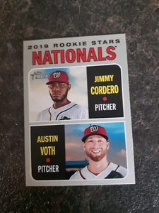 2019 Topps Rookie Stars Jimmy Cordero Austin Voth RC Card# 154 - Picture 1 of 2