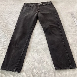 90er Vintage Levi's 505 Orange Tab schwarz hohe normale Passform gerades Bein Jeans 35 x 31 - Bild 1 von 13