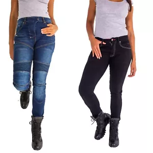 Women Motorcycle Riding Jeans Reinforce Biker Jeans with Aramid Protection - Foto 1 di 13