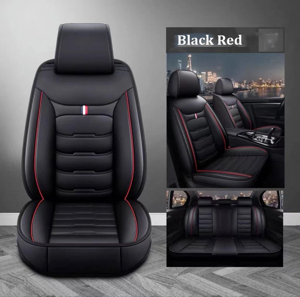 Juego completo de fundas de asiento de auto para Chevrolet cojín delantero y trasero cuero PU impermeable Foto 1 de 4