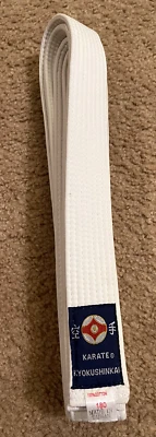 Kyokushinkai White Karate Belt 280cm 9ft - Image 1 of 4