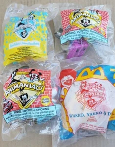 McDonald's Wendy's Happy meal toys lot of 4 Animaniacs Goodfeathers Wackko  NEW - Picture 1 of 2
