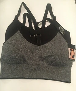 Delta Burke 2 pack Adjustable Racerback Plus Size Bra Set 1X NEW NWT - Picture 1 of 11