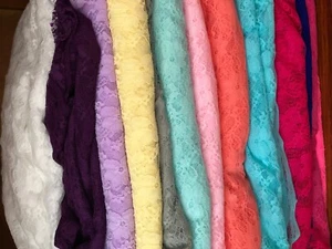 So Soft...Newborn Stretch Lace Floral Baby Photo Photography Prop Cloth Backdrop - Picture 1 of 10