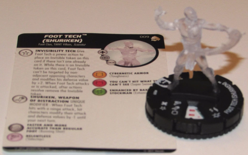 FOOT TECH (SHURIKEN 009 Teenage Mutant Ninja 3 Turtles Shredder's Return HeroClix Foto 1 de 1