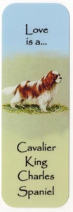 CAVALIER KING CHARLES SPANIEL BEAUTIFUL DOG BOOKMARK IMAGE BOTH SIDES GREAT GIFT - Bild 1 von 1