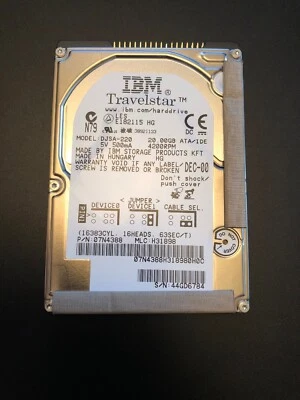 IBM Travelstar DJSA-220 20GB Internal 2.5" Notebook IDE HDD - Test OK! - Image 1 of 3