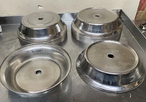 30 Stainless Steel Catering Food Plate Covers, 9" inside diameter - Picture 1 of 4