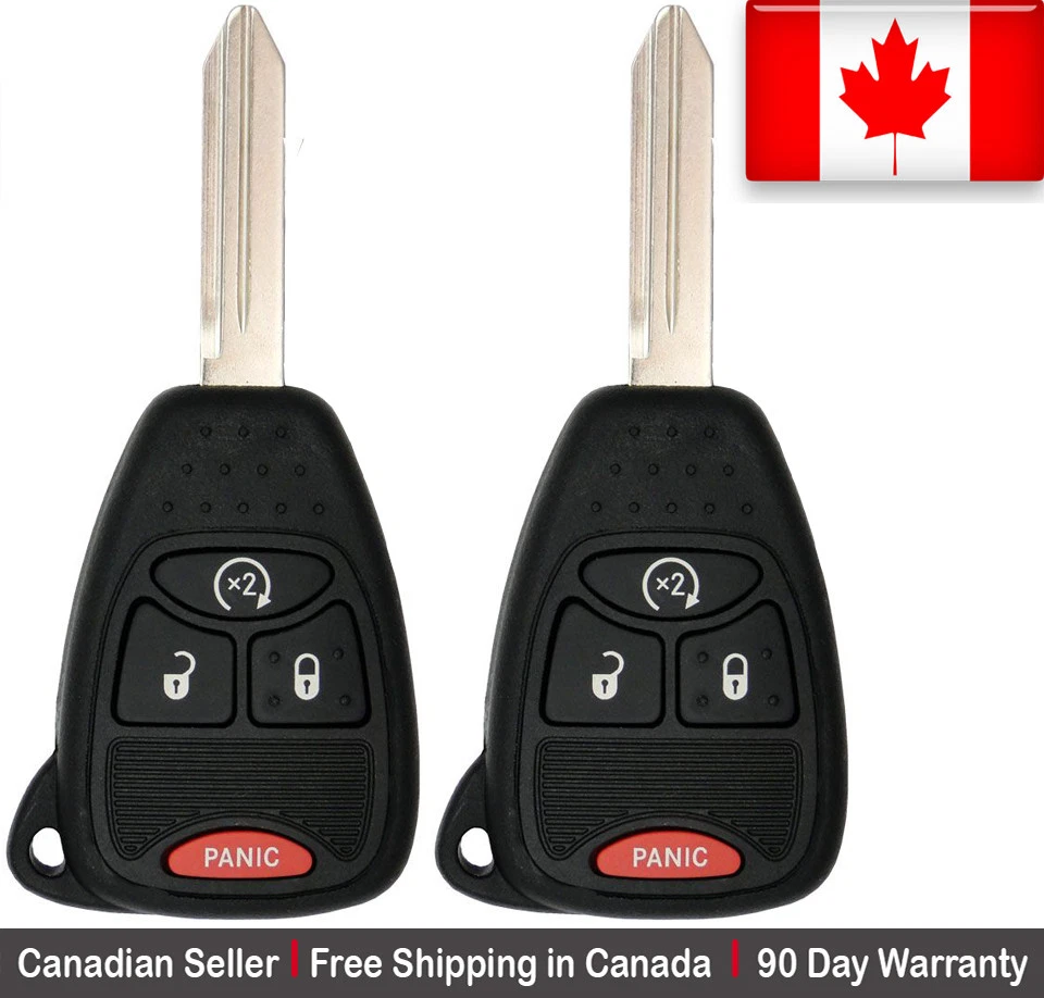 2x Nuevo Repuesto Entrada Sin Llave Control Remoto Llavero Para Chrysler Dodge Jeep Foto 1 de 1