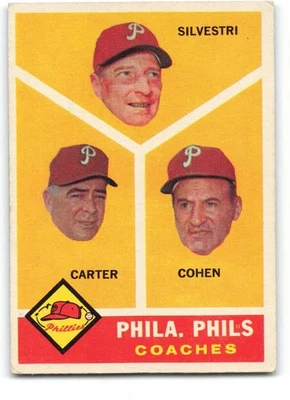 1960 Topps #466 Phillies Coaches EX++ Excellent++ Phillies  ID:325687 - Image 1 of 2