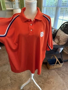 Polo uomo Clemson Tiger Team Starter XL arancione bianco zampa poliestere - Foto 1 di 7