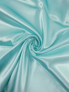 Light Blue Liquid Satin Fabric - Picture 1 of 4