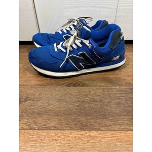 New Balance 574 Athletic Shoes Blue White Men's Size 9.5 Sneakers - Picture 1 of 13