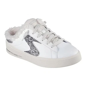 NEW Skechers Hiland Warmed Up Open Back glitter, sherpa white Sneakers, Size 8.5 - Picture 1 of 6