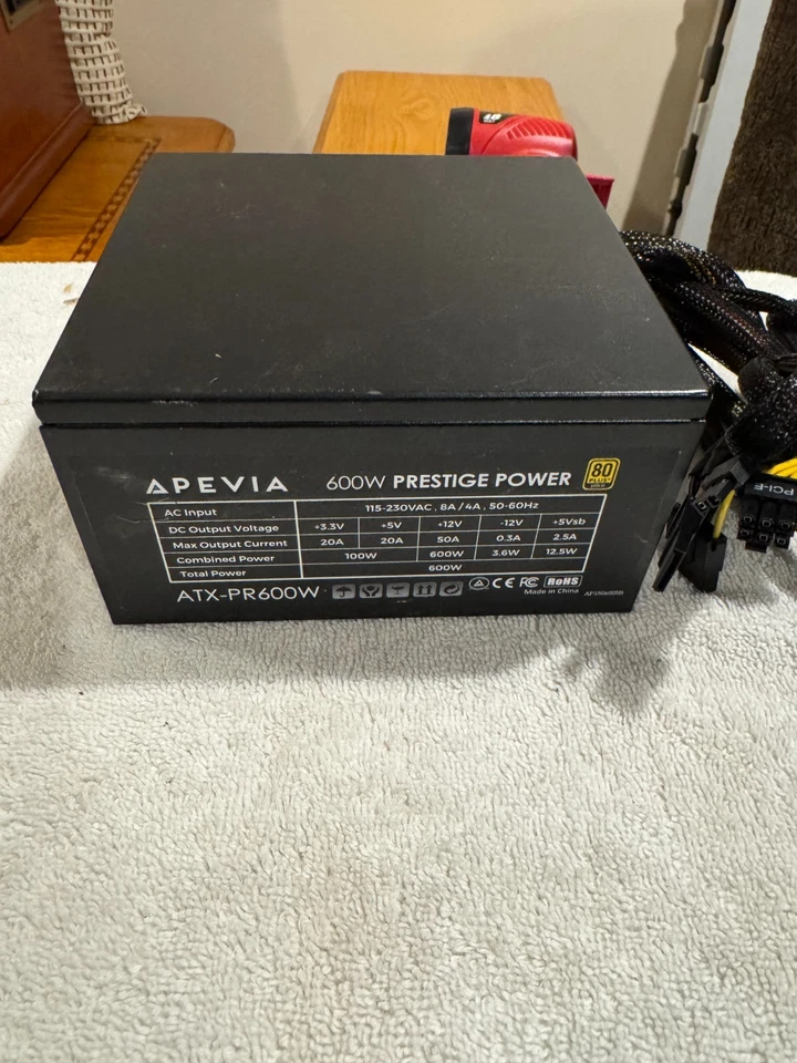 Fuente de alimentación Apevia Prestige Series ATX-PR600W - ¡¡USADA!!! Foto 1 de 2