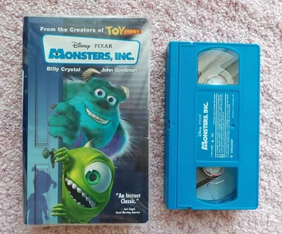 Disney Pixar Monsters, Inc. (Blue VHS Cassette, 2002, Clear ClamShell)  Foto 1 de 3