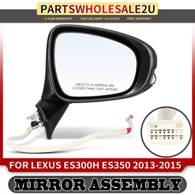 Espejo retrovisor eléctrico derecho derecho derecho con lámpara de charco de señal térmica para Lexus ES350 ES300h 13-15 Foto 1 de 4