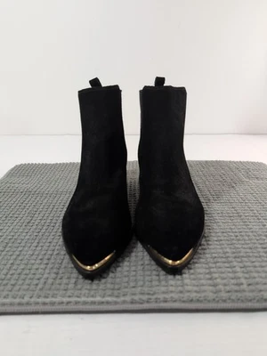 City Chic Mark Fisher Ltd.Black Suede Pull-on Ankle Boot Sz 7.5 - Image 1 of 4