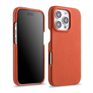Funda protectora de cuero premium genuino Melkco MagSafe Armor para iPhone 15 16 Pro Max - Imagen 1 de 30
