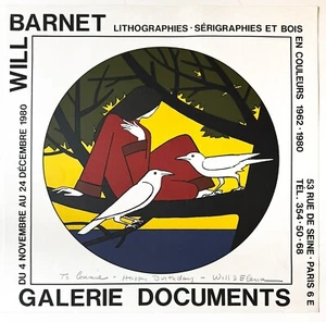 Will Barnet 1980 Hand Signed Color Screenprint Poster Limited Edition Unframed - Picture 1 of 9