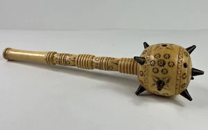 Mazza in legno fatta in ucraino Bulava arma antica souvenir decorazione fatta a mano - Foto 1 di 23