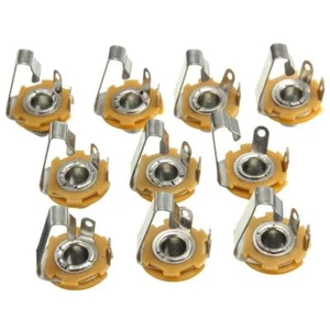 10pcs 1/4" 6.35mm Mono Input Jack Socket Electric Guitar Audio Bass Gift Nice - Picture 1 of 1