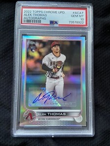 2022 Topps Chrome Update Alex Thomas RC Auto PSA 10 Gem Mint Pop 12 Dbacks 