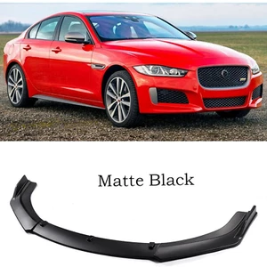 Front Bumper Lip Splitter Spoiler Matte Black For Jaguar XE XF XFR XFR-S XJ - Picture 1 of 13
