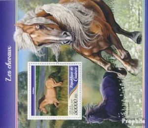 Guinea bloque 2814 (completa. edición) nuevo con goma original 2017 caballos - Imagen 1 de 1