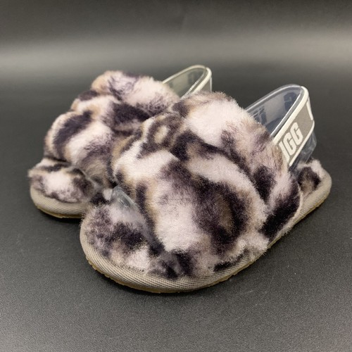 PUMA SANDALO SLINGBACK UGG TODDLER FLUFF YEAH SLIDE TAGLIA 7T PANTHER GRIGIO TEMPESTOSO