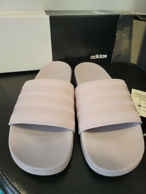 Mujer Adidas Adilette Confort Slide Sandalias Lavanda/Gris Talla 10 Nuevo en Caja Foto 1 de 4