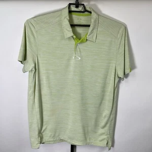 Oakley Green White Striped Polo Shirt Size XL Men’s - Picture 1 of 4