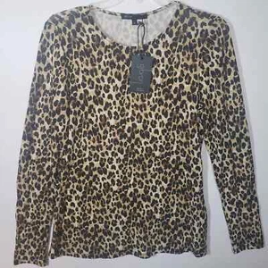 Gibson Leopard Top Sz S Long Sleeve NWT - Picture 1 of 8