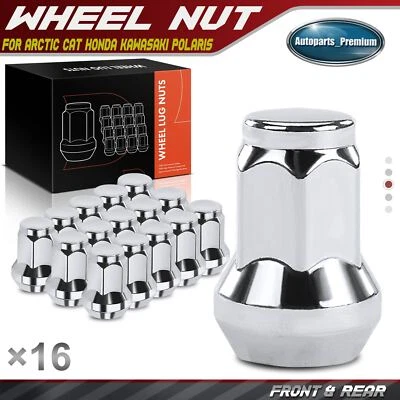 Tuerca de rueda 16 piezas M10x1.25 para Arctic Cat Honda Kawasaki 85-22 Polaris Suzuki Foto 1 de 4