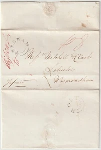 1838 NORFOLK 2 UDCs HOLT & 'MISSENT TO' DEREHAM BALLACHEY & SON E/L TO WYMONDHAM - Picture 1 of 2