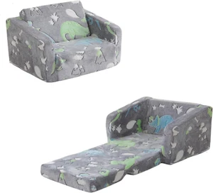 Couch Fold Out,Foldable Toddler Couch,Kids Sofa for Girls Boys,Flip Out Toddler - Picture 1 of 12