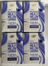 4 Dove Macadamia Milk & Willow Lavender Plant Milk Bar Soap - A Serenity Seeker