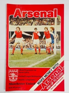 Arsenal V Manchester United 1978/79 23-09-1978 división 1 - Imagen 1 de 1