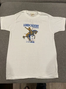 Lord Calvert Canadian Whiskey Vintage T Shirt Single Stich New Old Stock Cowboy - Picture 1 of 5