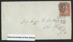 US 1864 GUERRA CIVIL CUBIERTA UNIÓN OCUPACIÓN DE NUEVA ORLEANS A IPSWITCH NH - Imagen 1 de 1