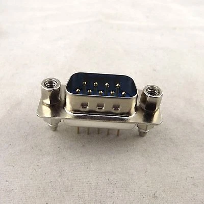 1x D-SUB DB9 9Pin Male DP9 2 Rows Straight DIP PCB Solder Type Connector Adapter - Image 1 of 4